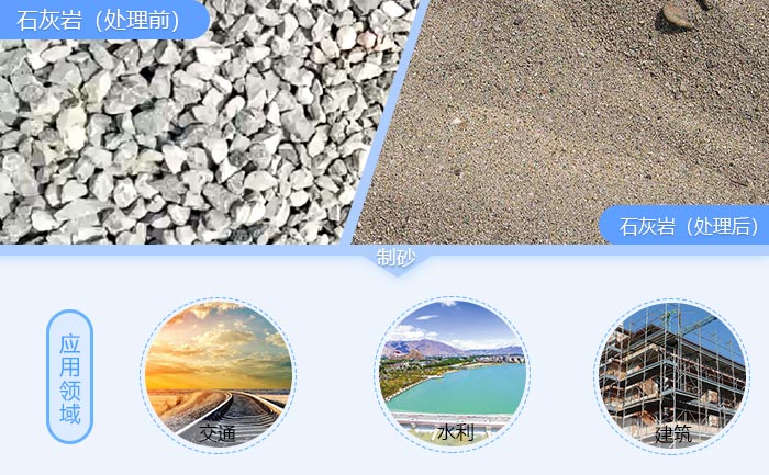 石灰巖物料前后對比 石灰巖物料前后對比