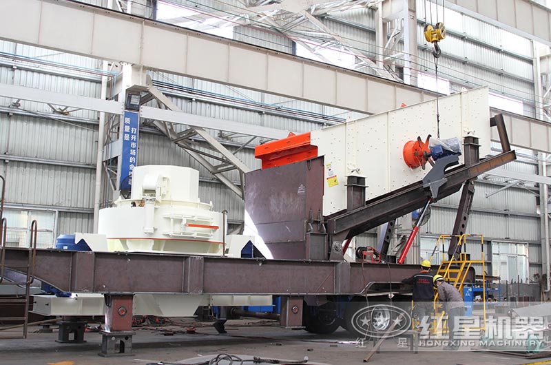 時產100噸移動制砂機生產車間 時產100噸移動制砂機生產車間