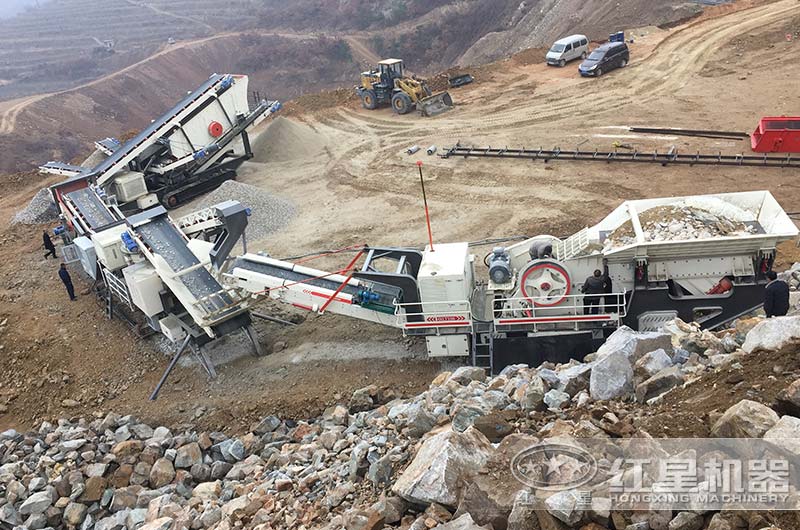 移動砂石生產線現場圖片 移動砂石生產線現場圖片