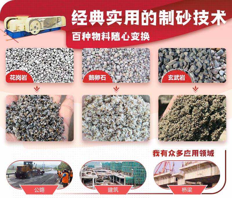 對(duì)輥制砂機(jī)可破碎物料較多 對(duì)輥制砂機(jī)可破碎物料較多